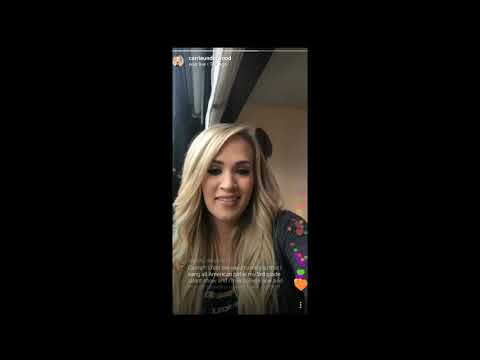 Carrie Underwood Instagram live for new album "Cry Pretty"