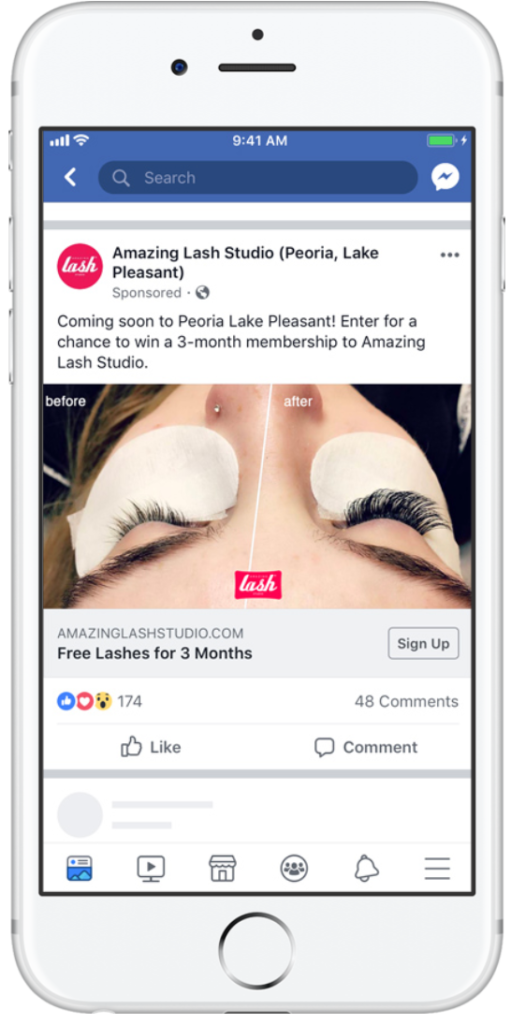 Amazing Lash Studio Facebook Lead Ads