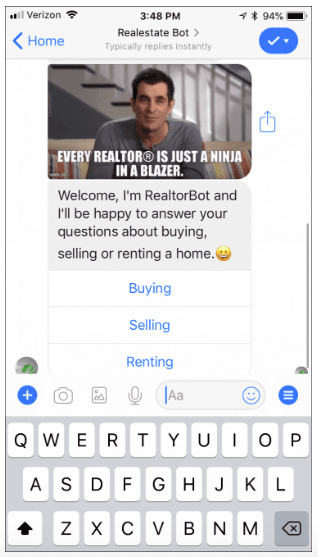 MobileMonkey chatbot