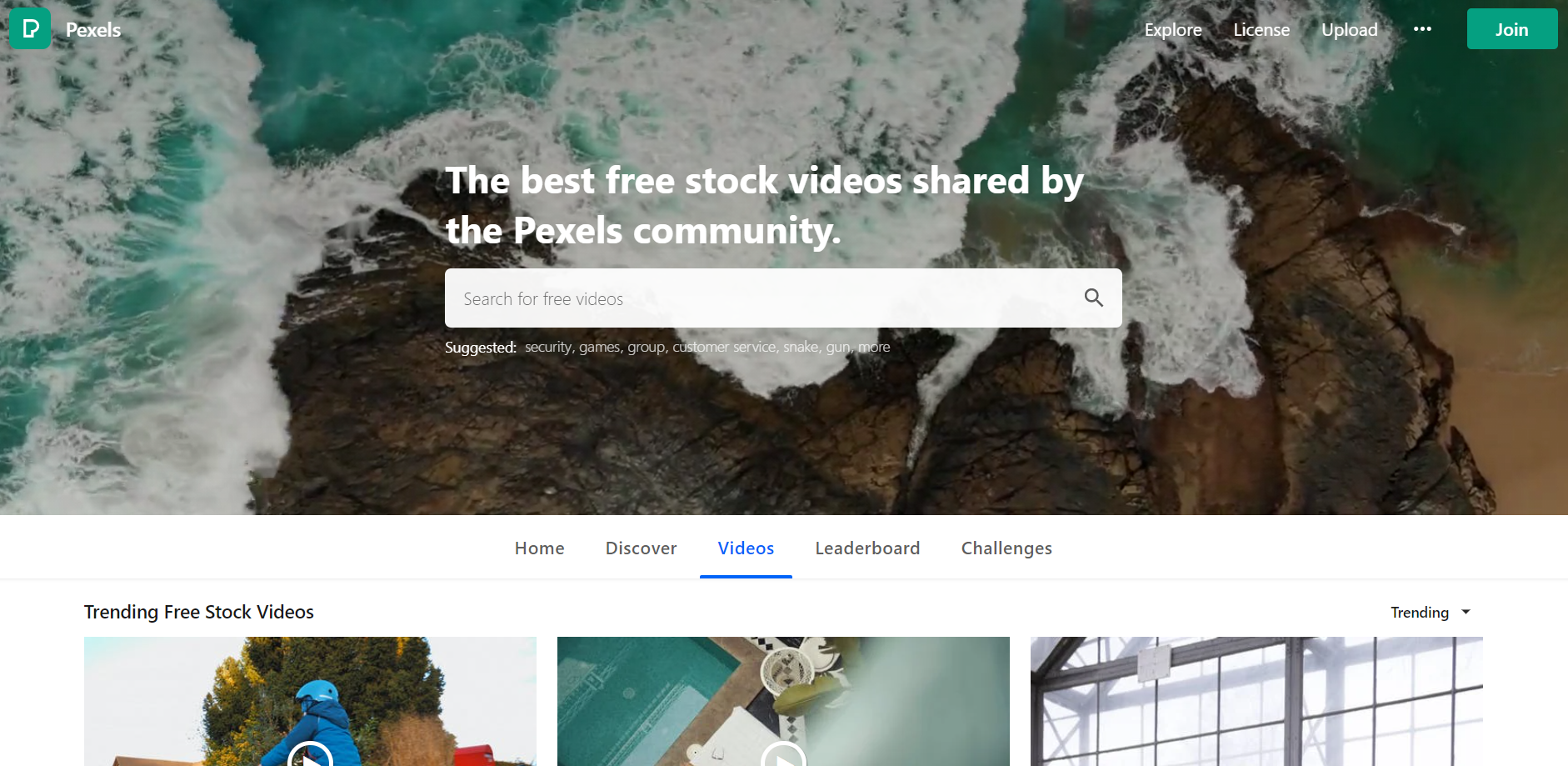 Stock video platform Pexels